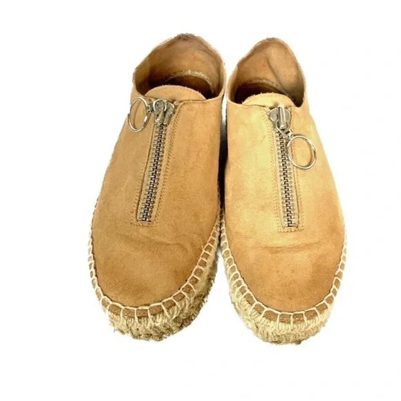 Alexander Wang Tan Devon Suede Espadrille Flats - Picture 10 of 12